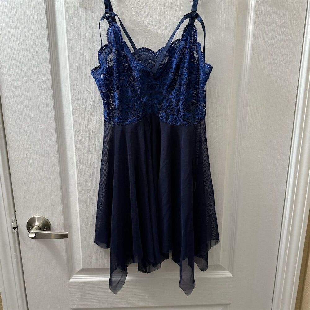 Women's Sexy Lingerie Sleepwear Lace Babydoll Nightdress with Matching Panties